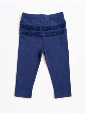 Carter’s Baby Girl Blue Ruffle Butt Leggings 18M Soft Cotton Pants Toddler